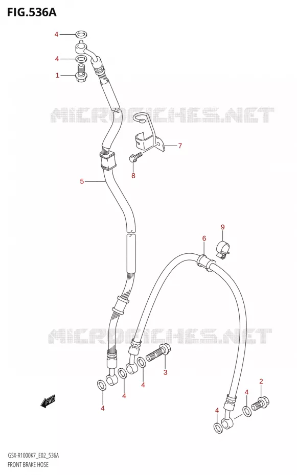 DURITE DE FREIN AVANT Suzuki MOTO 1000 GSX-R 2008  GSX-R1000 K8 (E19)