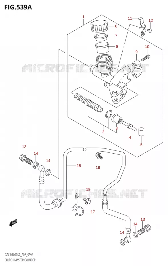 MAITRE CYLINDRE D'EMBRAYAGE Suzuki MOTO 1000 GSX-R 2008  GSX-R1000 K8 (E19)