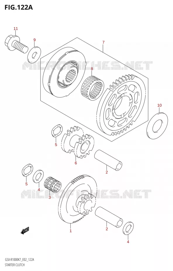 ROUE LIBRE DE DEMARREUR Suzuki MOTO 1000 GSX-R 2008  GSX-R1000 K8 (P37)