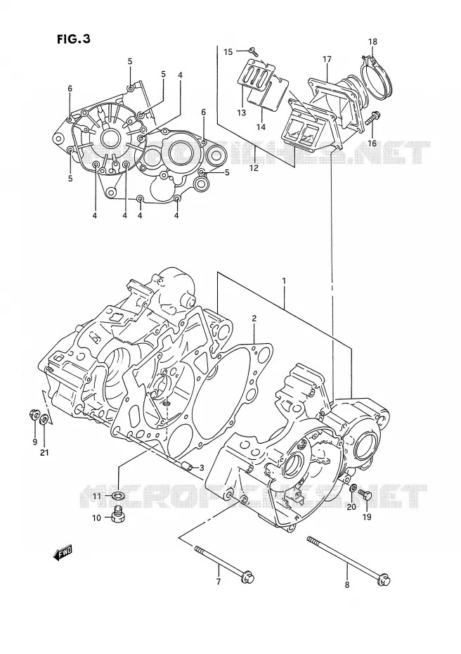 CARTER Suzuki MOTO 125 RM 1995  RM125 S (E02,E04,E24)