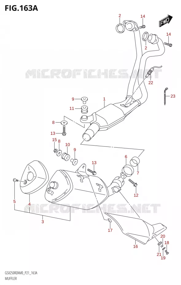 SILENCIEUX Suzuki MOTO 250 GSX-R 2020  GSX250RZA M0 P21