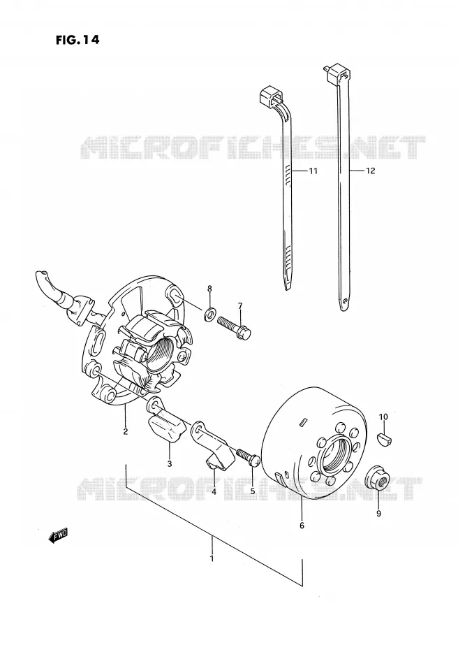 ALLUMAGE ROTOR - STATOR Suzuki MOTO 125 RM 1994  RM125R(E3)