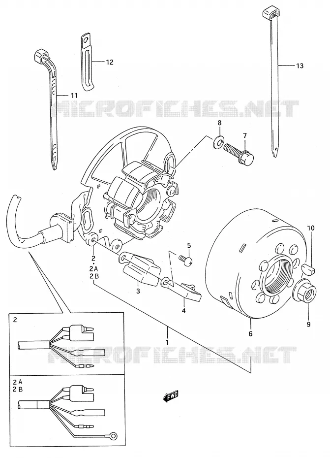 ALLUMAGE ROTOR - STATOR Suzuki MOTO 250 RM 1993  RM250P(E28)