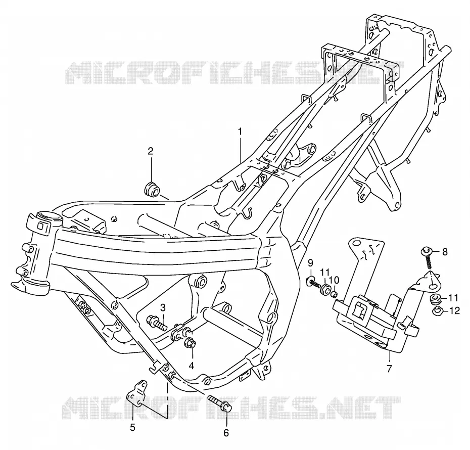 CADRE Suzuki MOTO 125 RG 1994  RG125FUR(E18)
