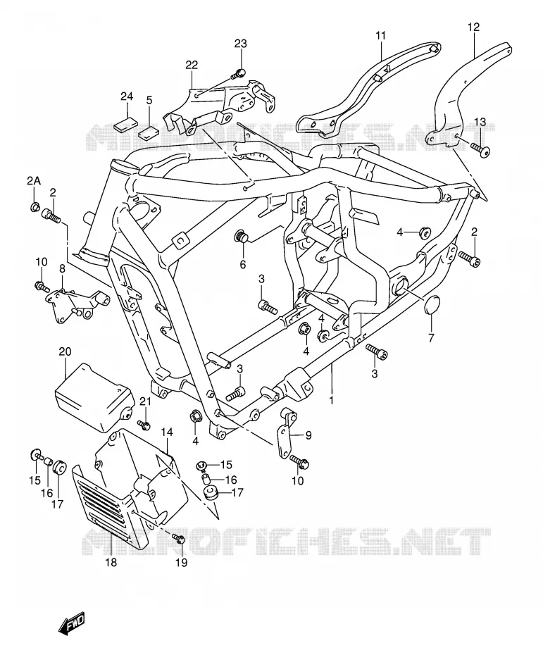 CADRE Suzuki MOTO 1500 INTRUDER 2009  VL1500K9(E2)
