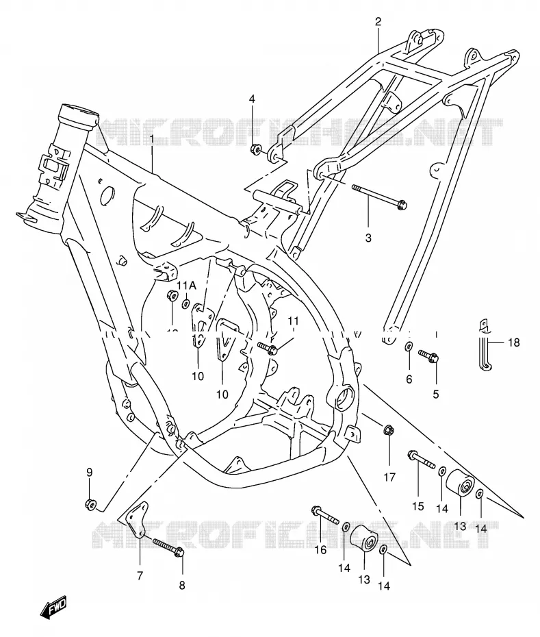 CADRE Suzuki MOTO 250 RM 1999  RM250X(E3/E28)