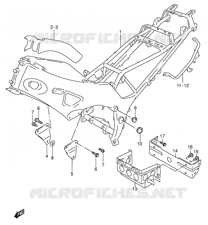 CADRE Suzuki MOTO 600 RF 1997  RF600RV(E2)