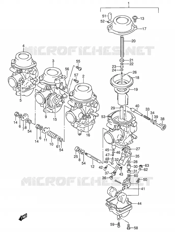 CARBURATEUR (MODELE P/R E18/E39) Suzuki MOTO 600 RF 1997  RF600RV(E2)
