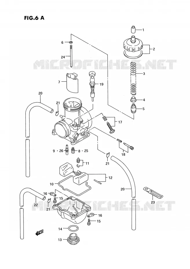 CARBURATEUR (MODELE R/S) Suzuki MOTO 125 RM 1994  RM125R(E3)