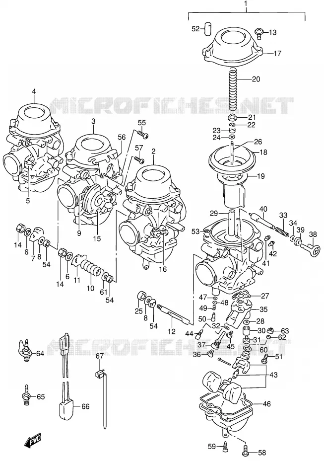 CARBURATEUR (MODELE S) Suzuki MOTO 600 RF 1994  RF600RR(E2)