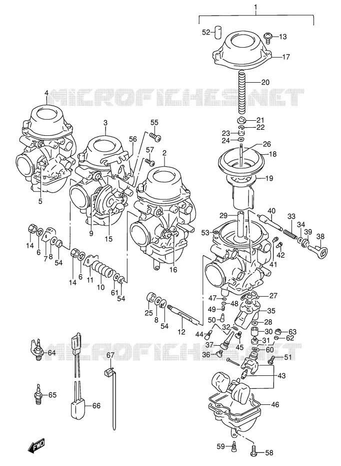 CARBURATEUR (MODELE T/V) Suzuki MOTO 600 RF 1994  RF600RR(E2)