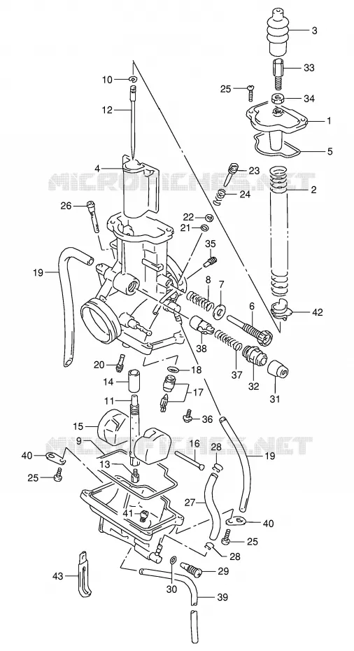 CARBURATEUR Suzuki MOTO 125 RG 1994  RG125FUR(E18)