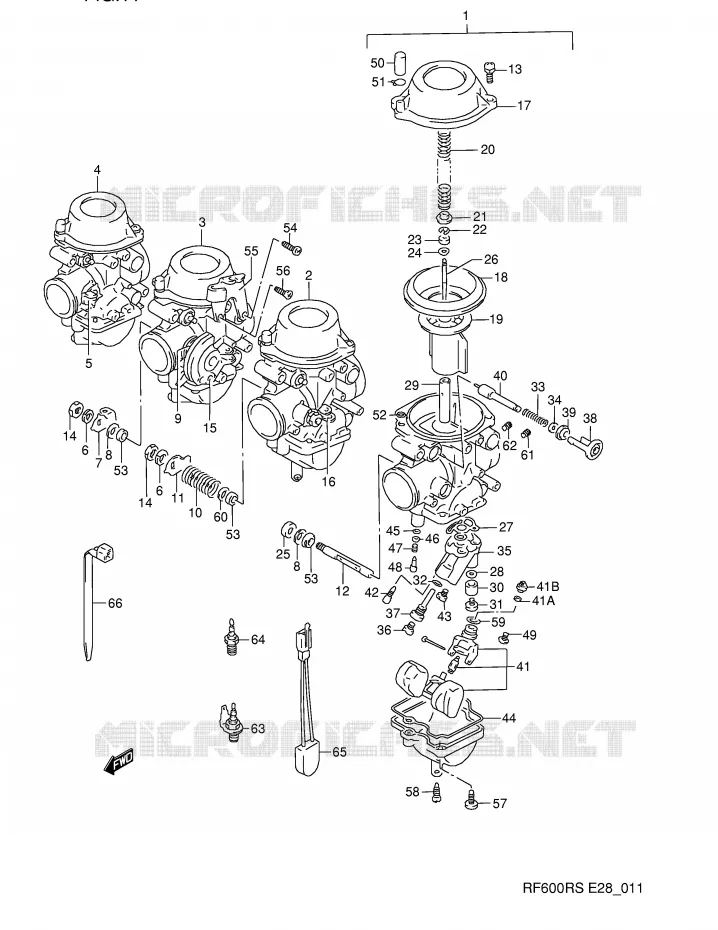 CARBURATEUR Suzuki MOTO 600 RF 1995  RF600RS(E28)