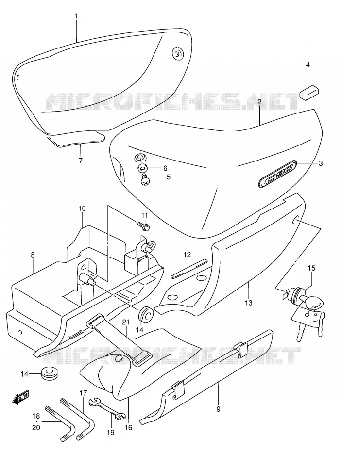 CARENAGES (MODEL K5/K6/K7) Suzuki MOTO 1500 INTRUDER 2007  VL1500K7(E2)