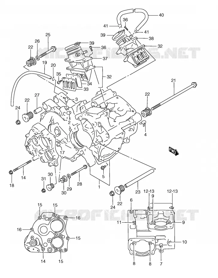 CARTER Suzuki MOTO 250 RG 1991  RGV250M(E24)