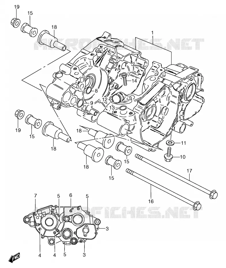 CARTER Suzuki MOTO 50 RG 1994  RG50R(E6)