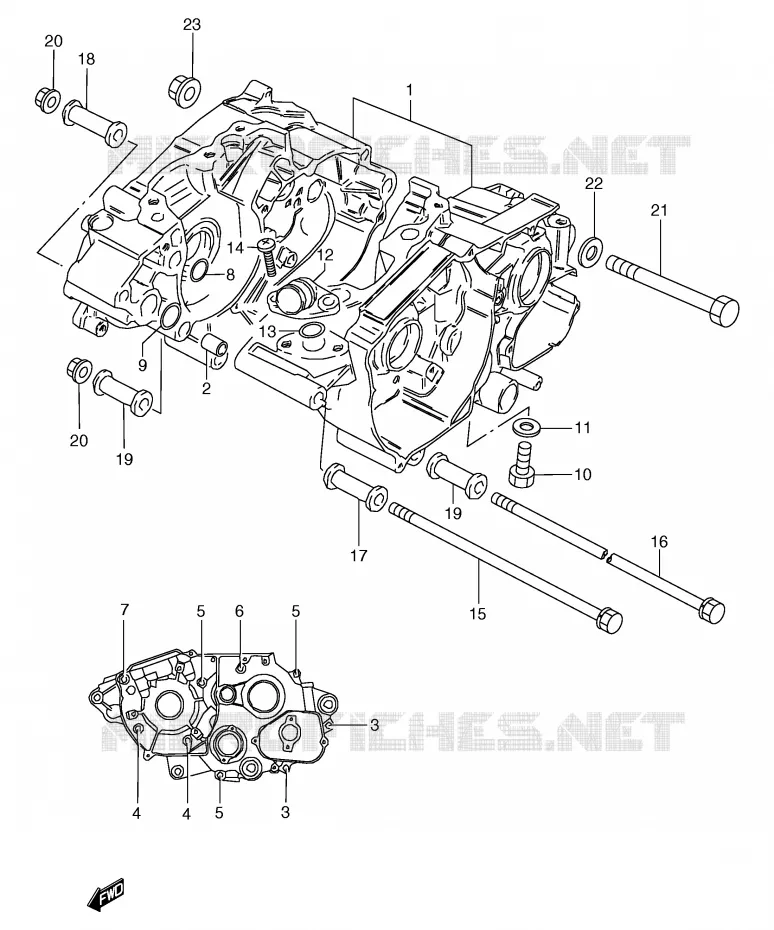 CARTER Suzuki MOTO 80 RG 1987  RG80CH(E4)