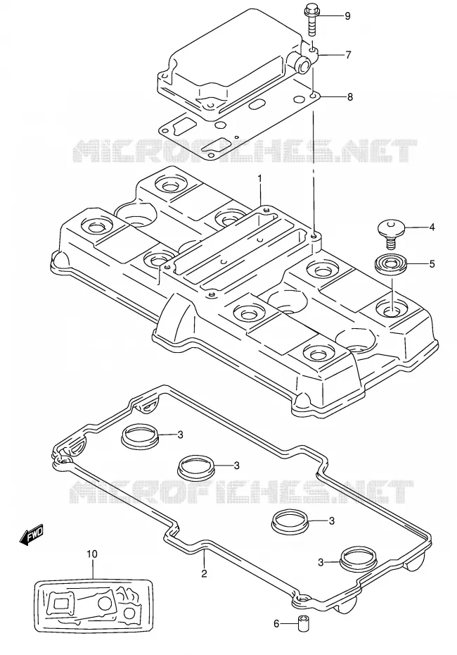 COUVERCLE DE CULASSE Suzuki MOTO 600 RF 1993  RF600RP(E2)