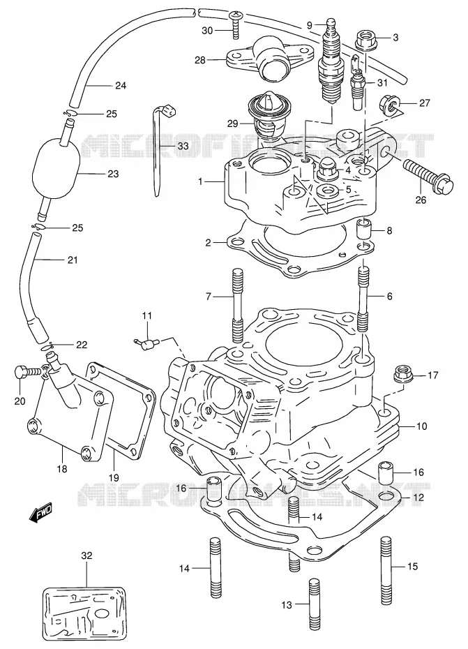 CYLINDRE Suzuki MOTO 125 RG 1992  RG125FUN(E18)
