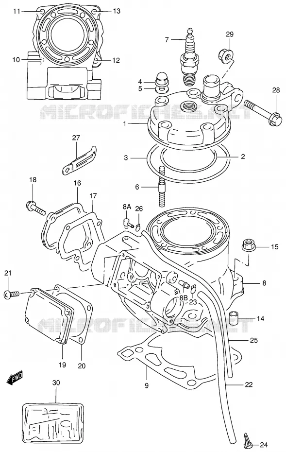 CYLINDRE Suzuki MOTO 125 RM 2000  RM125Y(E2)