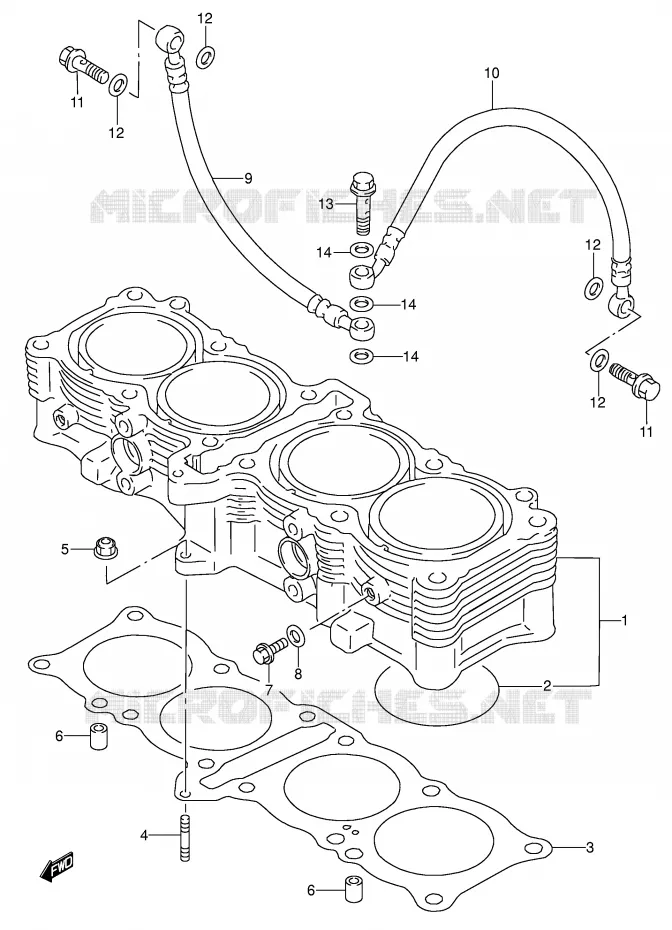 CYLINDRE Suzuki MOTO 600 RF 1993  RF600RUP(E2)