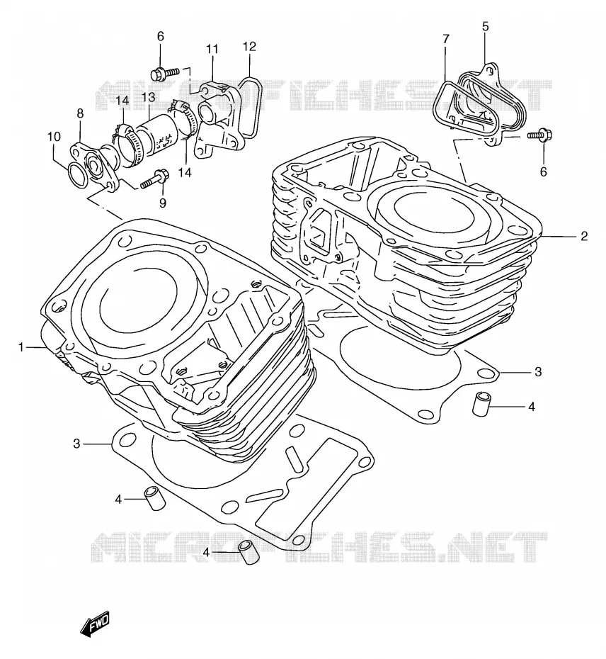 CYLINDRE Suzuki MOTO 800 MARAUDER 2003  VZ800K3(E2)