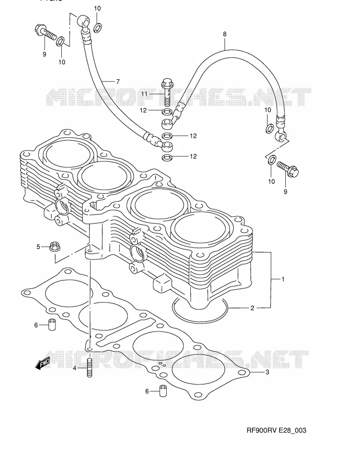 CYLINDRE Suzuki MOTO 900 RF 1994  RF900RR(E28)