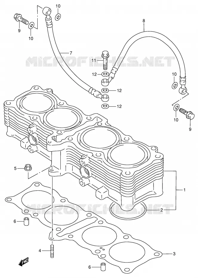 CYLINDRE Suzuki MOTO 900 RF 1995  RF900RS2(E2)