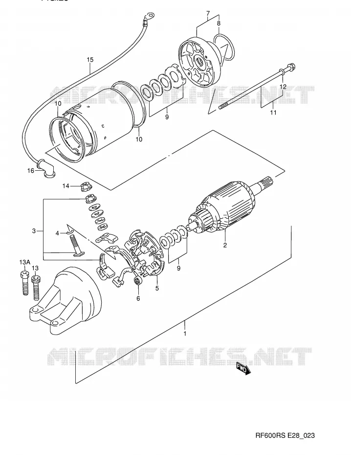 DEMARREUR Suzuki MOTO 600 RF 1993  RF600RP(E28)