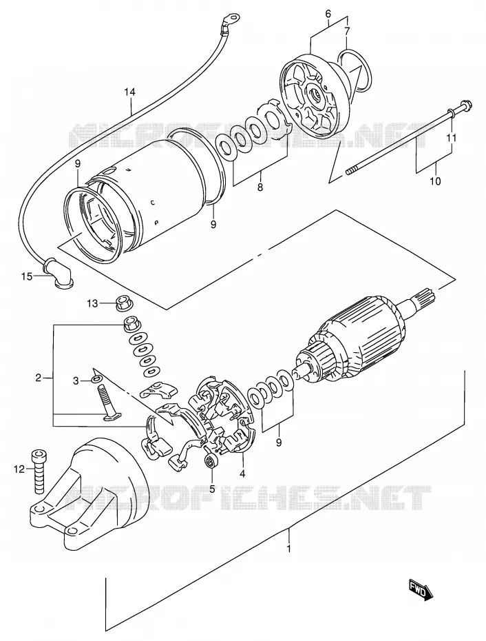 DEMARREUR Suzuki MOTO 900 RF 1995  RF900RS2(E2)