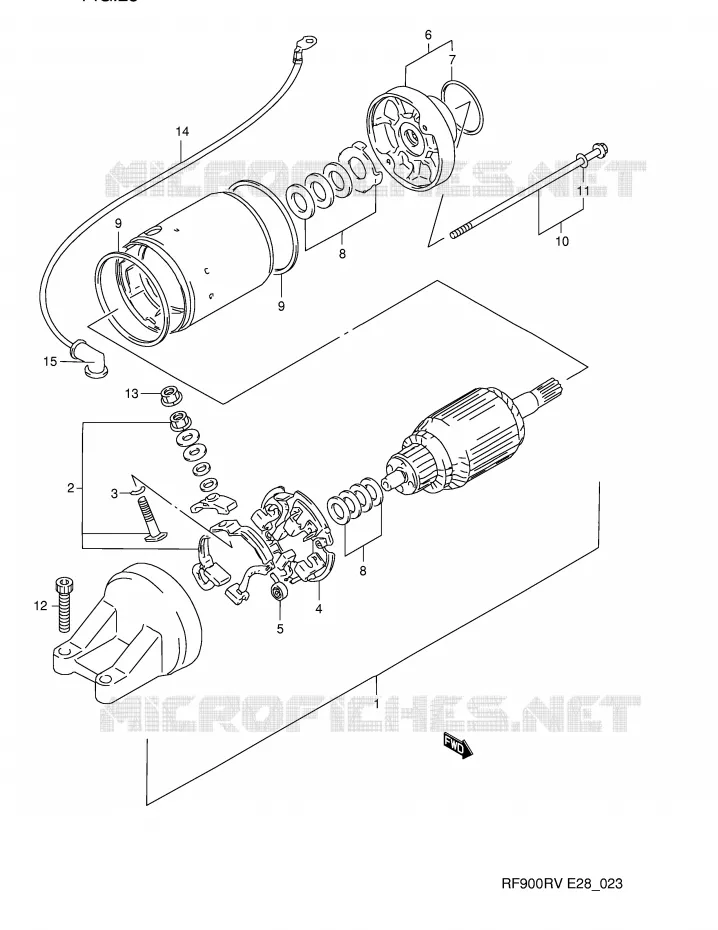 DEMARREUR Suzuki MOTO 900 RF 1996  RF900RT(E28)