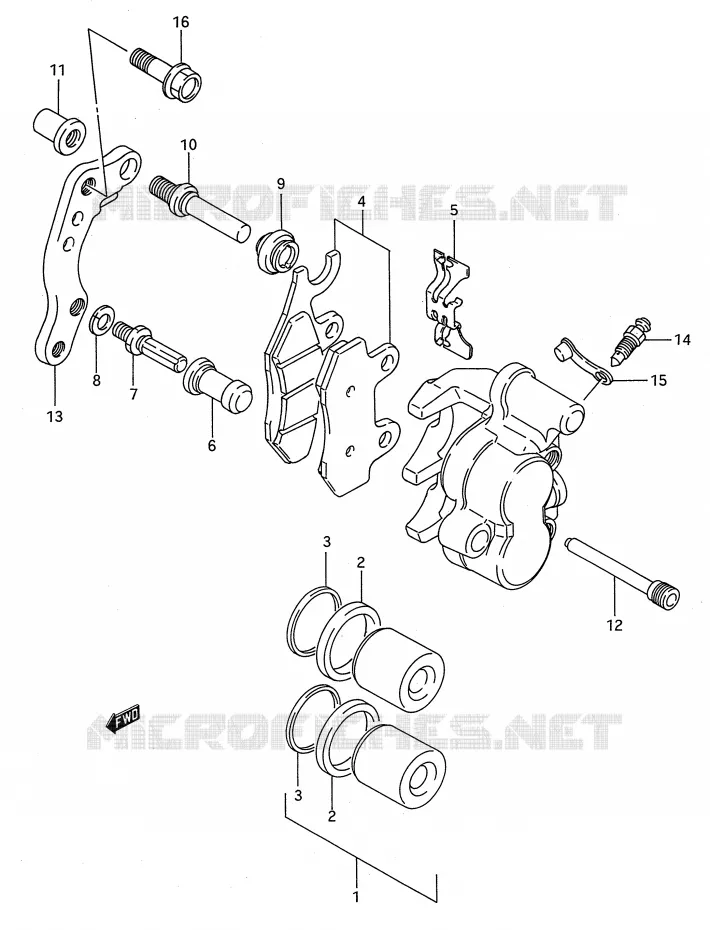 ETRIER DE FREIN AVANT (MODELE S) Suzuki MOTO 250 RM 1994  RM250R(E28)