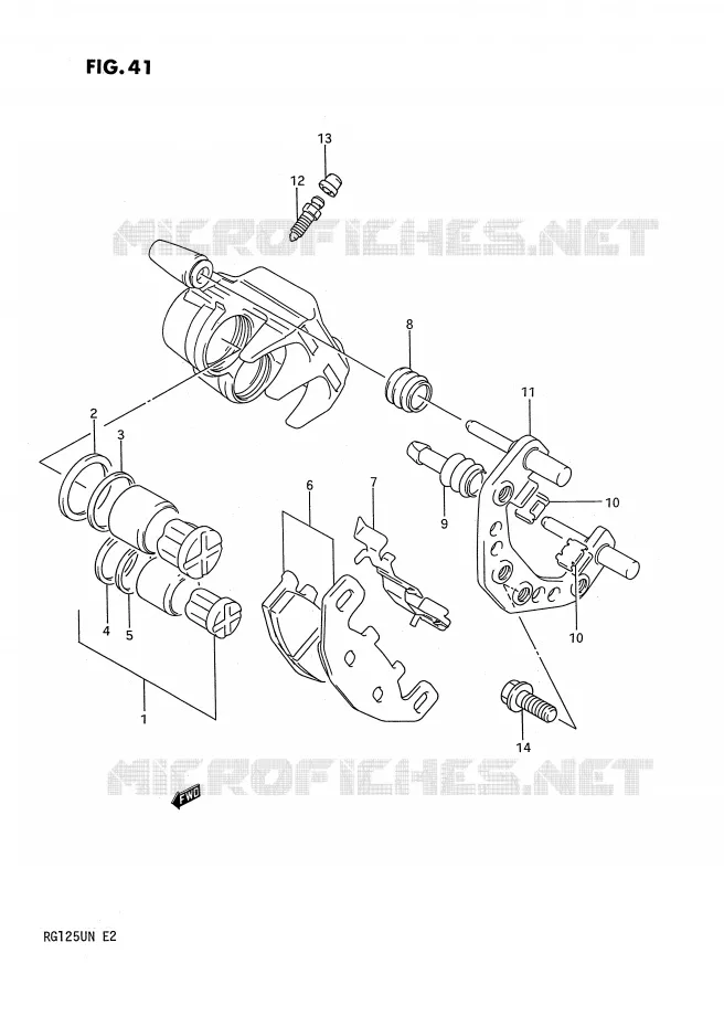 ETRIER DE FREIN AVANT Suzuki MOTO 125 RG 1992  RG125UN(E2)