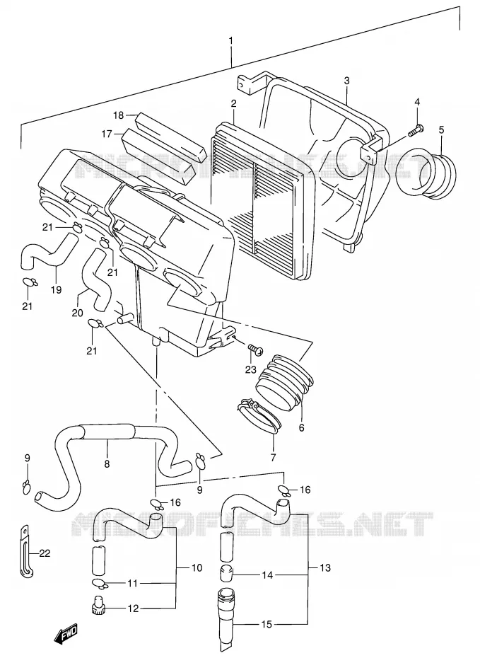 FILTRE A AIR Suzuki MOTO 900 RF 1994  RF900RR(E2)