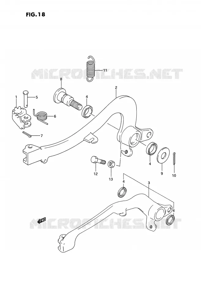FREIN ARRIERE Suzuki MOTO 125 RM 1993  RM125P(E2)