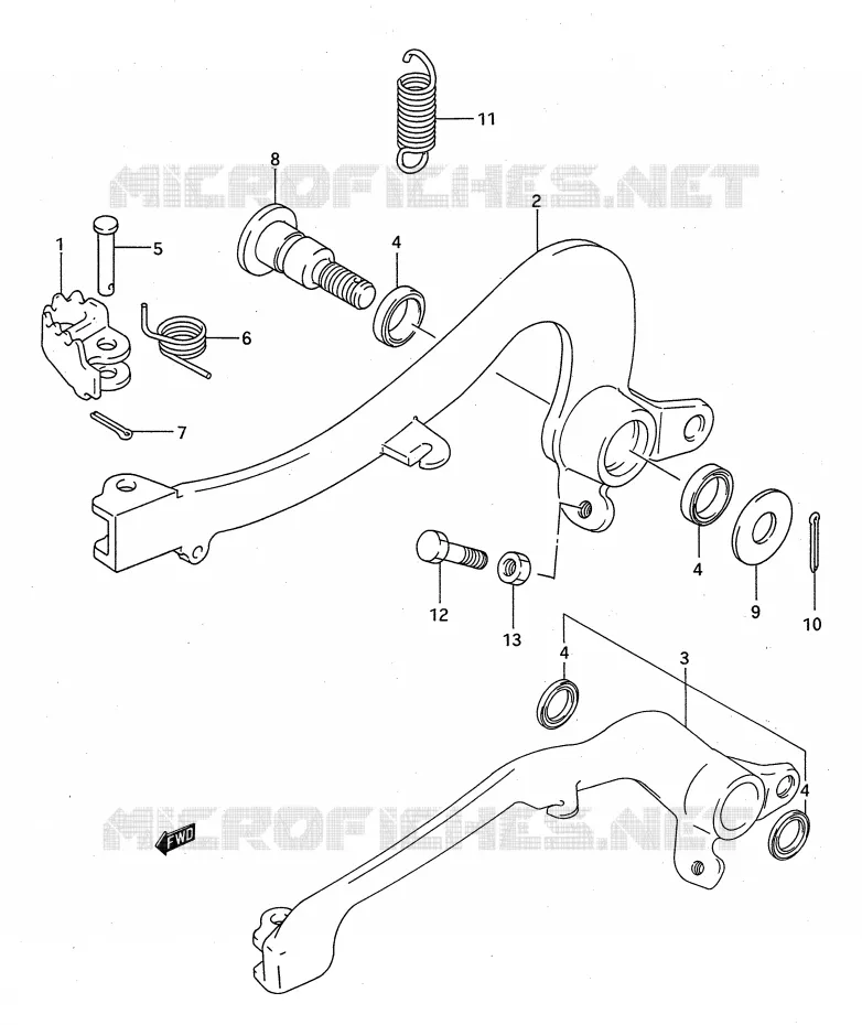 FREIN ARRIERE Suzuki MOTO 125 RM 1995  RM125S(E28)