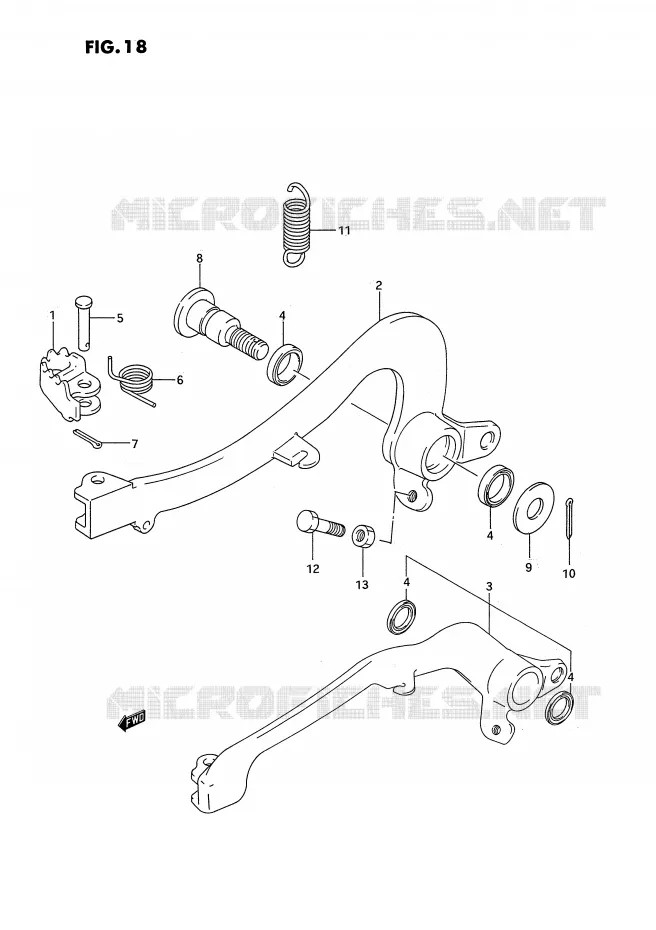 FREIN ARRIERE Suzuki MOTO 125 RM 1995  RM125S(E3)