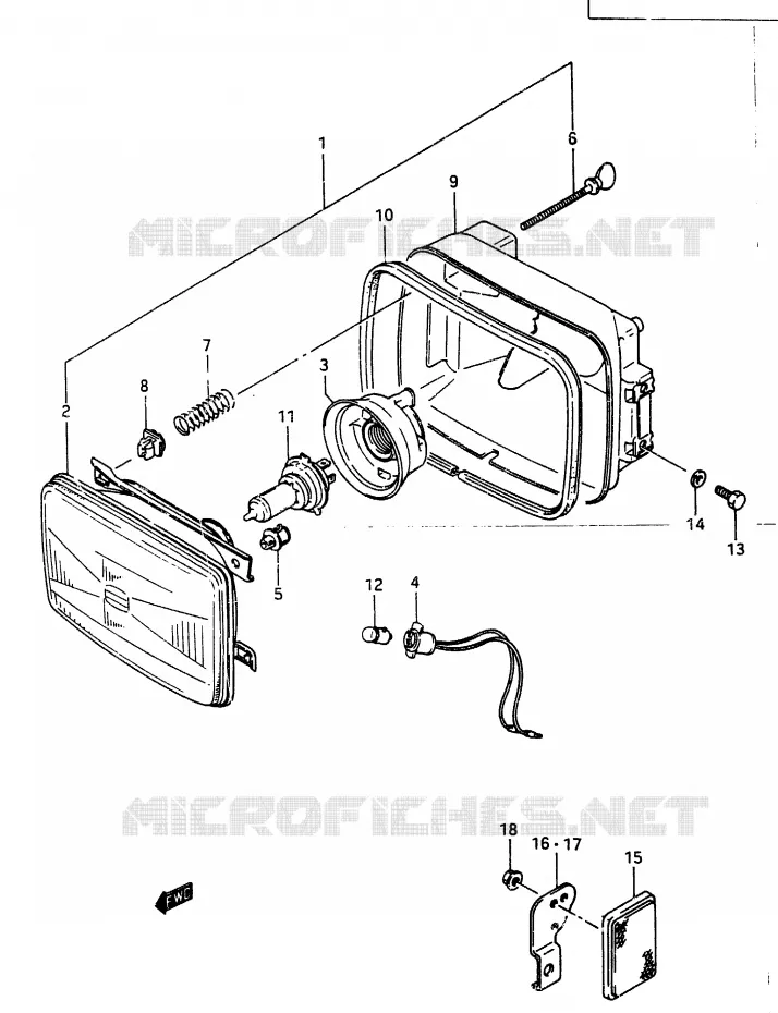 PHARE Suzuki MOTO 250 RG 1986  RG250G(G/H)