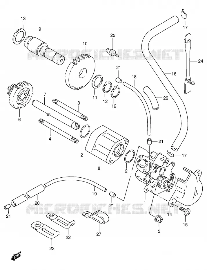 POMPE A HUILE Suzuki MOTO 125 RG 1992  RG125FN(E18)