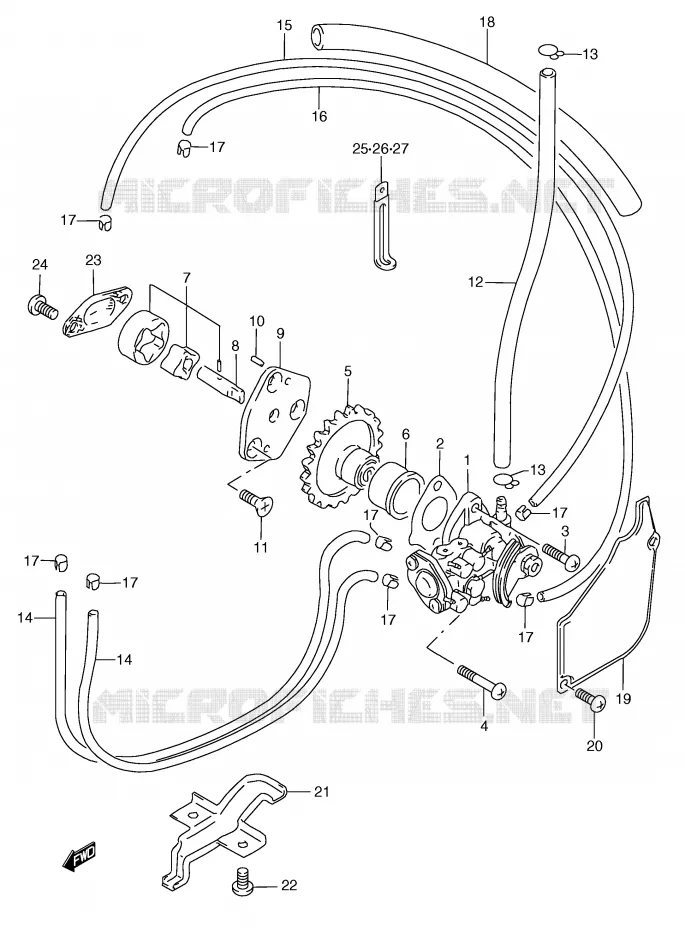 POMPE A HUILE Suzuki MOTO 250 RG 1994  RGV250R(E24)