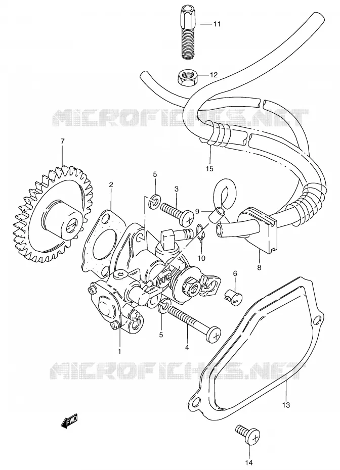 POMPE A HUILE Suzuki MOTO 80 RG 1985  RG80CF(E4)