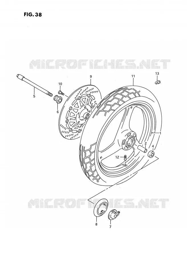 ROUE AVANT Suzuki MOTO 125 RG 1992  RG125UN(E2)