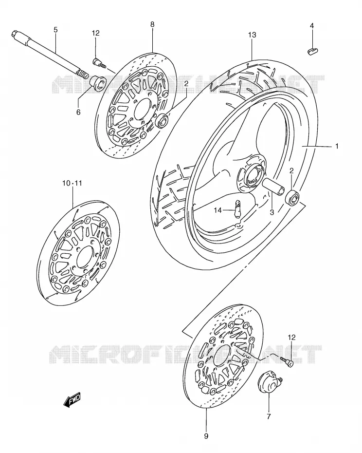 ROUE AVANT Suzuki MOTO 250 RG 1991  RGV250M(E24)
