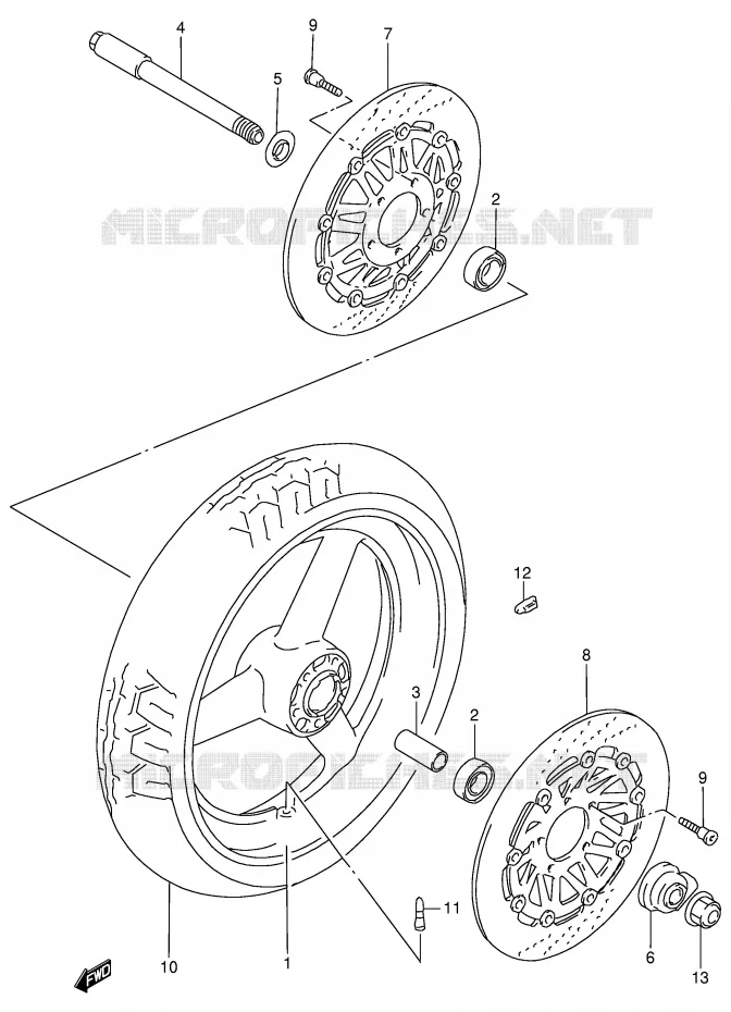 ROUE AVANT Suzuki MOTO 900 RF 1995  RF900RS(E2)