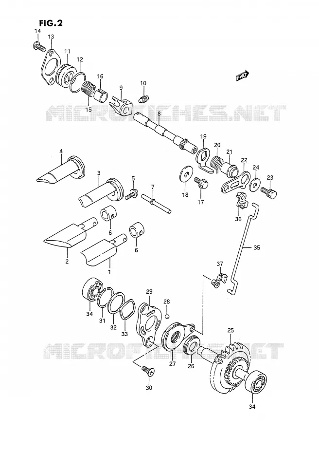 VALVE D'ECHAPPEMENT Suzuki MOTO 125 RM 1994  RM125R(E3)