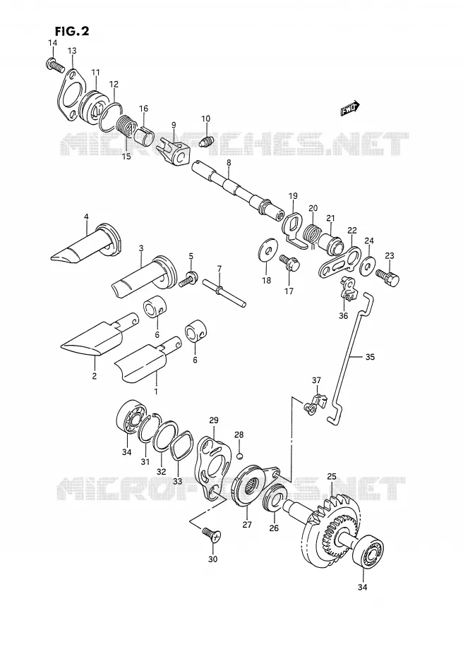 VALVE D'ECHAPPEMENT Suzuki MOTO 125 RM 1995  RM125S(E2)
