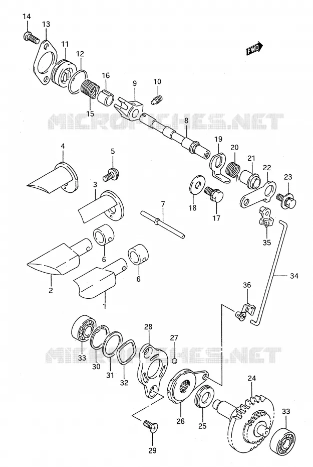 VALVE D'ECHAPPEMENT Suzuki MOTO 250 RM 1994  RM250R(E28)