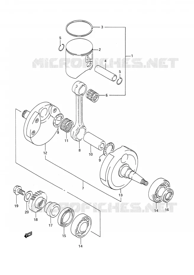 VILEBREQUIN (MODELE N) Suzuki MOTO 250 RM 1992  RM250N(E28)
