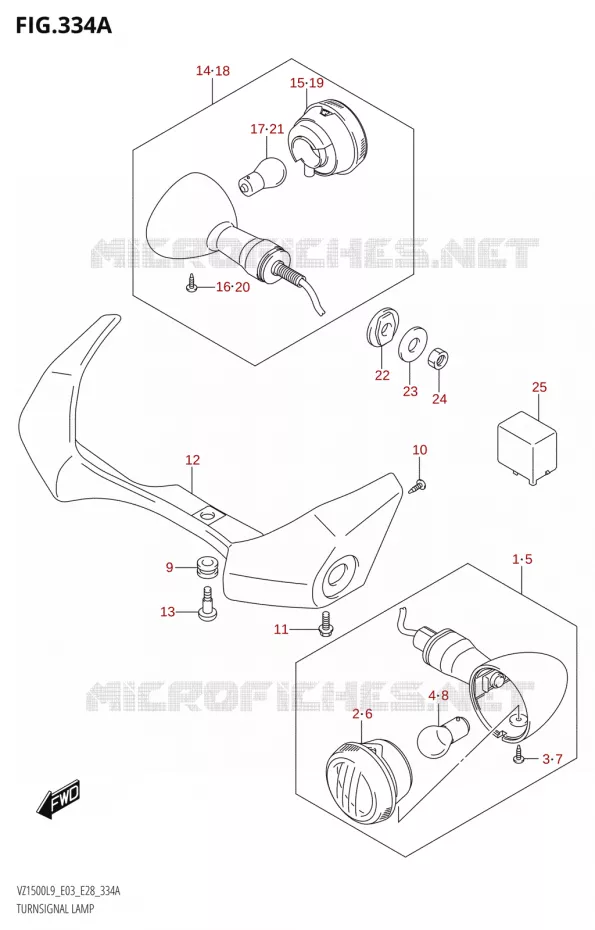 CLIGNOTANTS Suzuki MOTO 1500 BOULEVARD 2019  VZ1500 L9