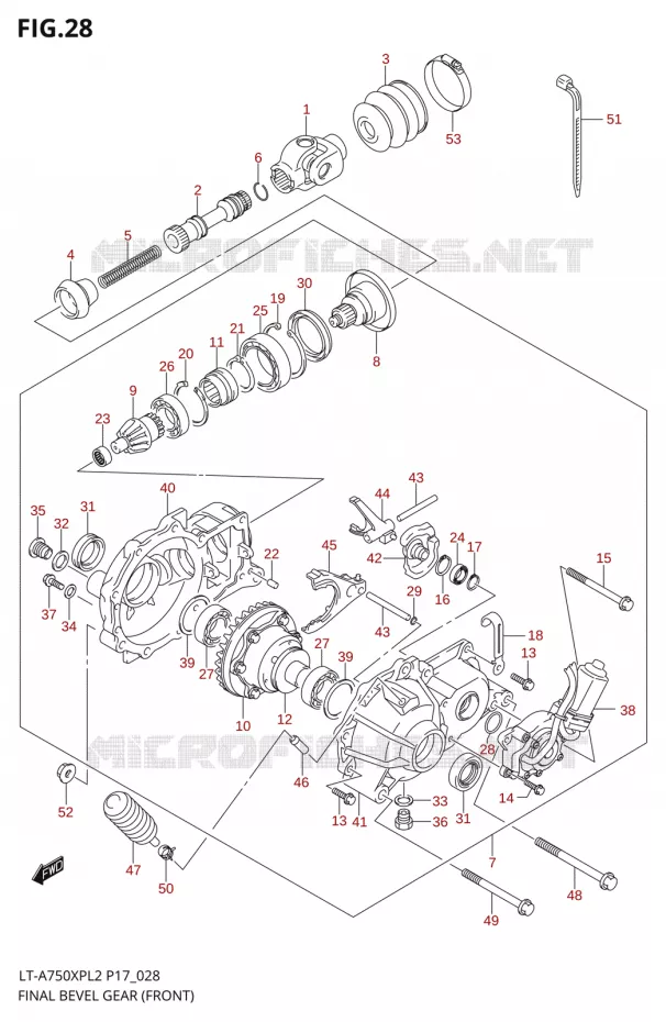 CARDAN - COUPLE CONIQUE Suzuki QUAD 750 KINGQUAD 2012  LT-A750XP L2/LT-A750XPZ L2 (P17,P24)